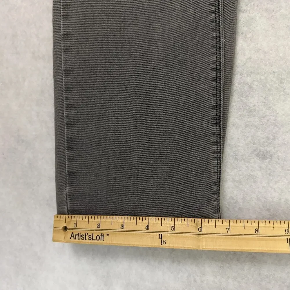 Mott Bow Jeans Mens 33x32 Gray Slim Fit Five Pocket Stretch Denim
